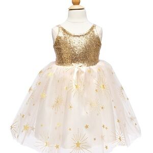 Great Pretenders Glam Party Gold Dress 3-4